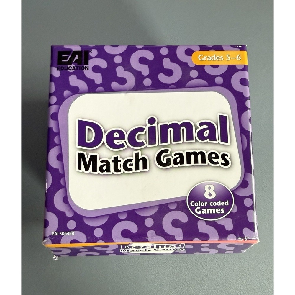 EAI Decimal Match Games Grades 5-6 Color-coded Games